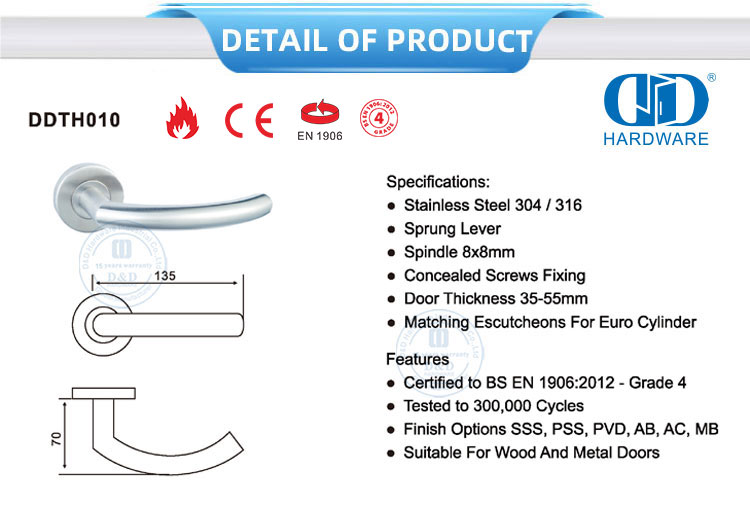 مقبض باب على شكل حرف L