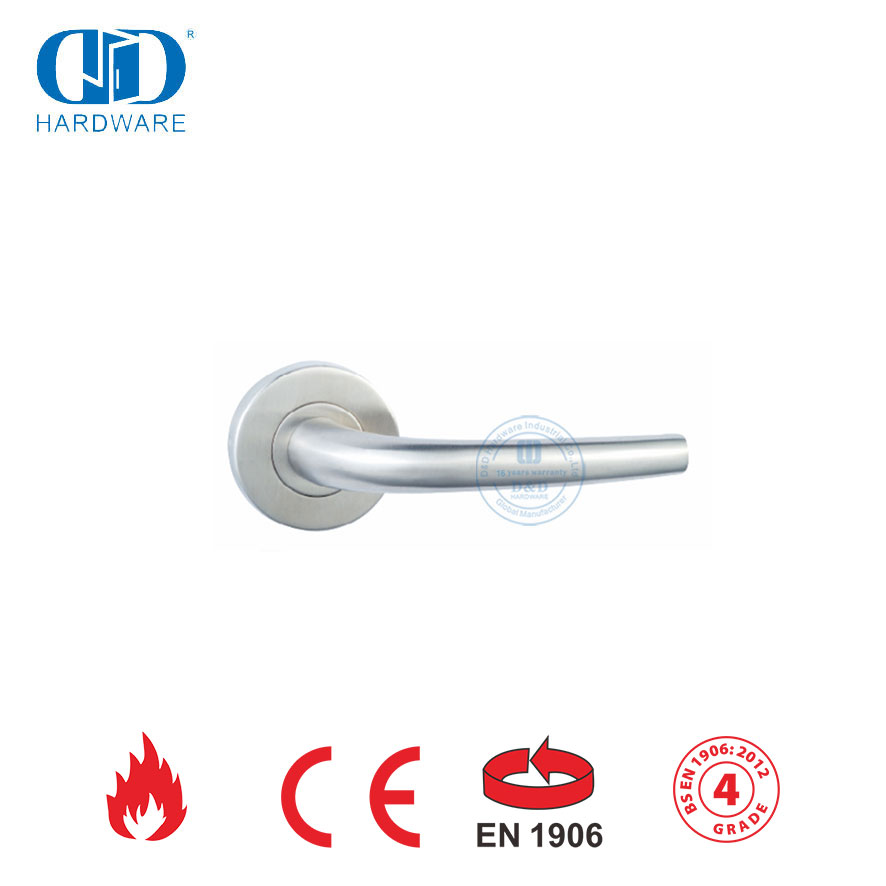 ديكور المنزل الحديث EN 1906 مقابض الأجهزة الفضية المجوفة-DDTH004-SSS