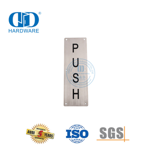 الفولاذ المقاوم للصدأ مربع نوع لوحة تسجيل دفع لوحة الحمام الحمام المرحاض باب التوقيع Plate-DDSP004