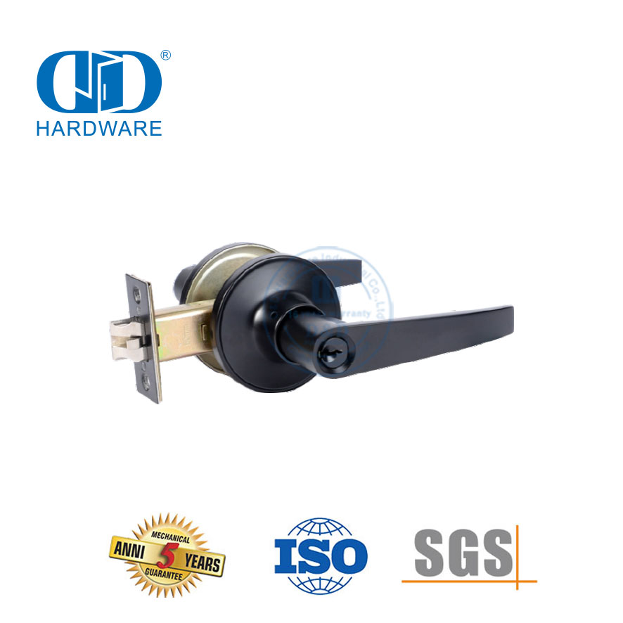 معيار واجب روزيت الفولاذ المقاوم للصدأ اسطوانة أنبوبي نوع قابل للتعديل الأجهزة قابل للقفل مقبض Lockset لباب خشبي دافق-DDLK023