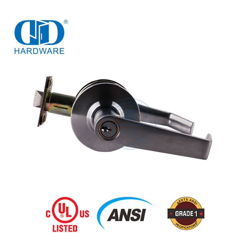 مواد حديدية ممتازة عالية الأمان ANSI UL قائمة مقاومة للحريق أنبوبي مضادة للتلف قفل قابل للقفل للباب الخارجي الداخلي Lockset-DDLK011
