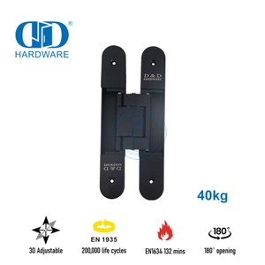 تشطيبات مختلفة من سبائك الزنك ثلاثية الأبعاد مخفية وأمان داخلي قابل للتعديل لمفصلات الأبواب-DDCH008-G40