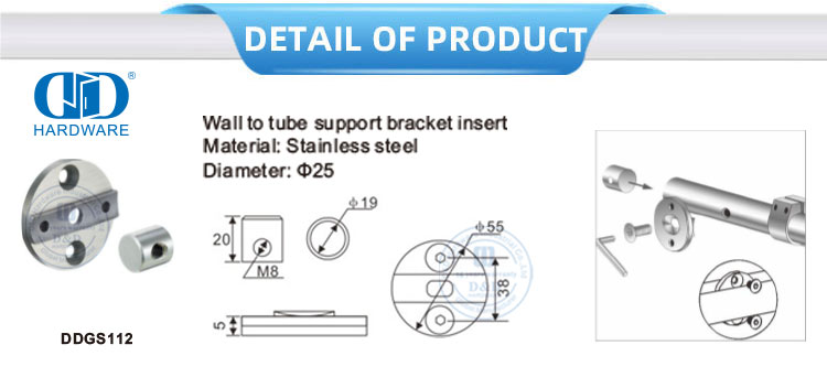 الفولاذ المقاوم للصدأ الزجاج الاكسسوارات مجموعة انزلاق الباب شنقا الأسطوانة دش الباب الأسطوانة للحمام Door-DDGS112
