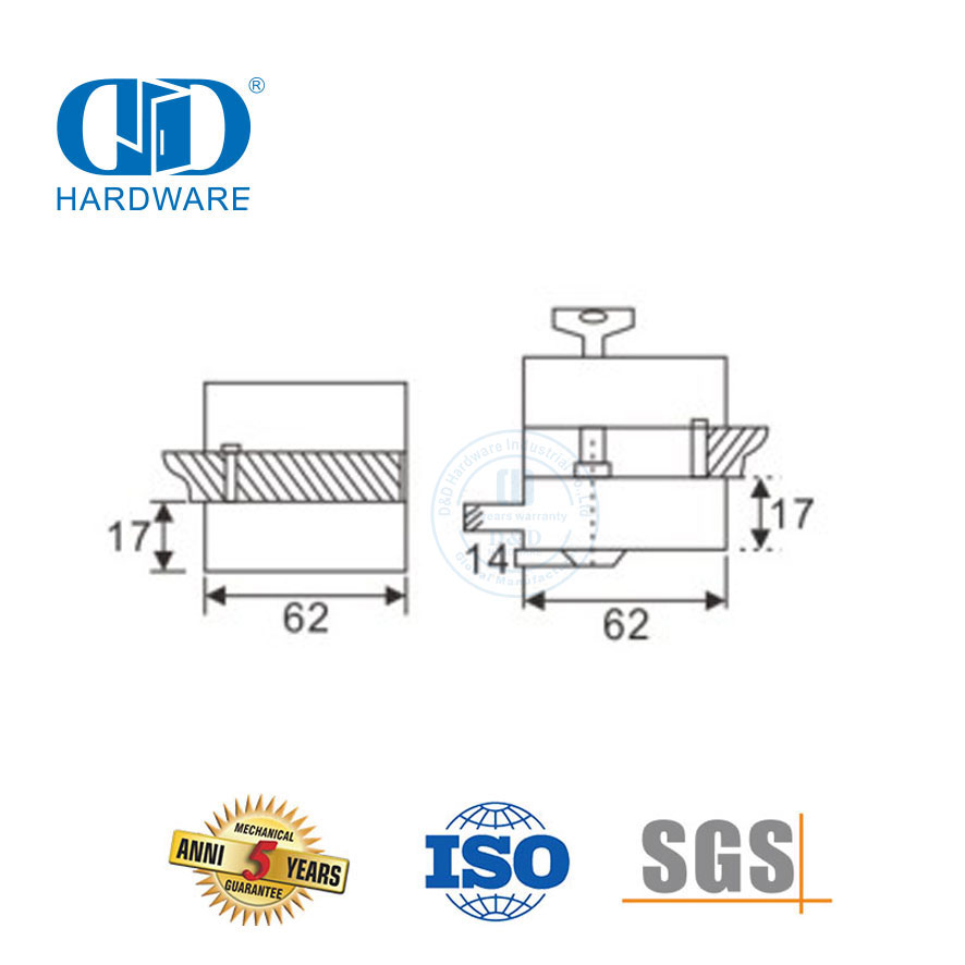 الصين مصنع الفولاذ المقاوم للصدأ زجاج الباب مقبض قفل التصحيح تركيب الزاوية قفل الباب Fitting-DDGL005