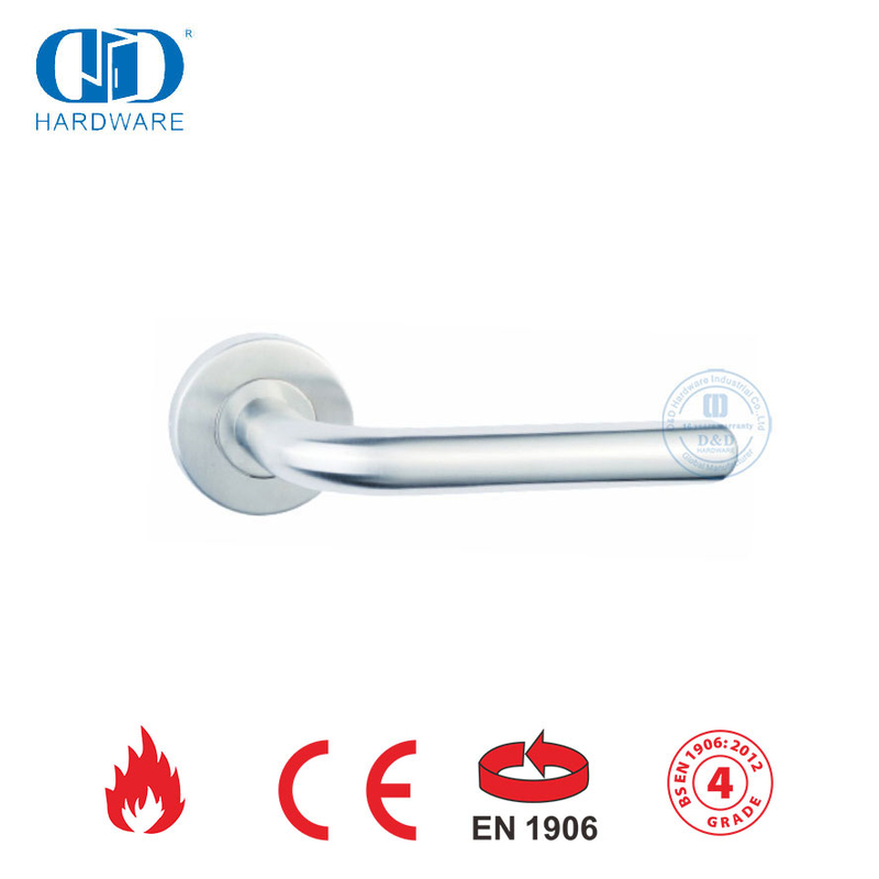 مقبض الباب الخارجي الأمامي على شكل حرف L المعتمد BS EN 1906-DDTH010-SSS