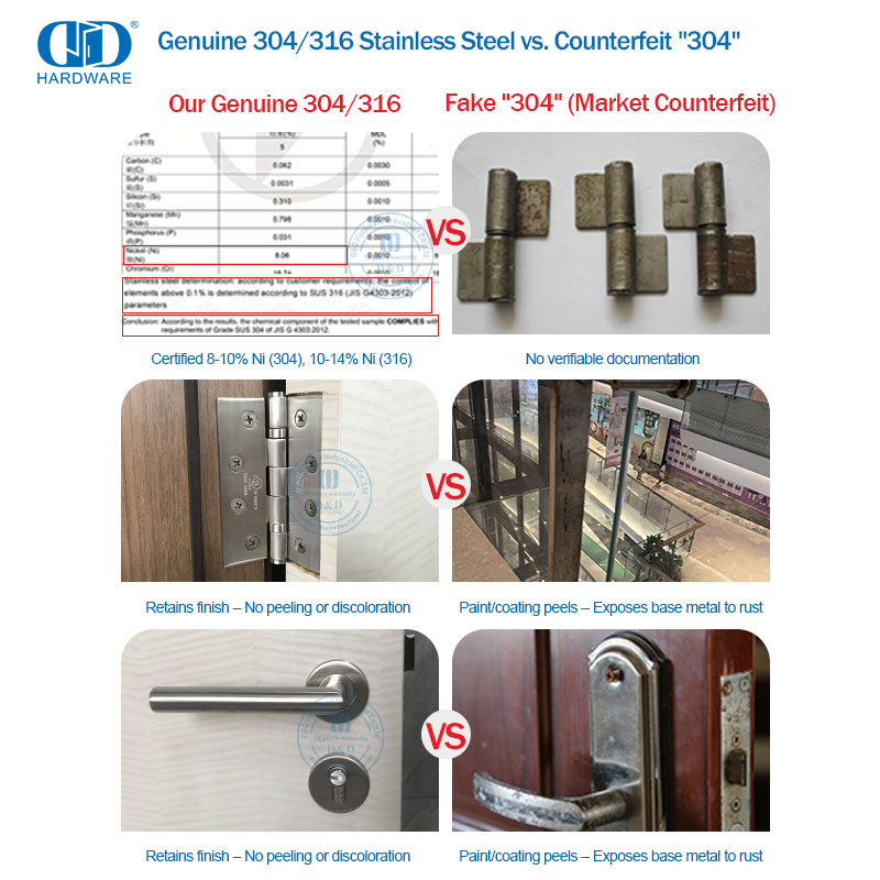مفصلات أمان شديدة التحمل من ANSI من الدرجة 1 BHMA لأبواب المكاتب الحكومية-DDSS001-ANSI-1-5x5x4.8mm