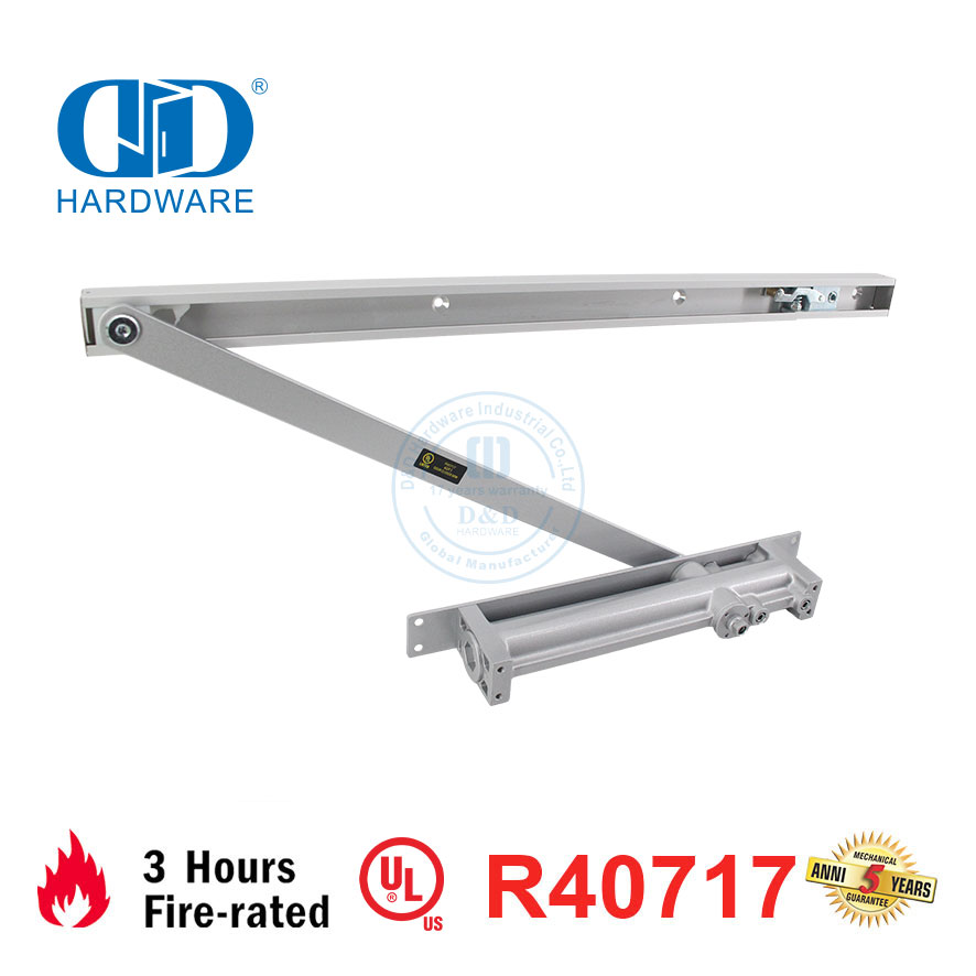 مواد حديدية من الألومنيوم حاصلة على شهادة UL لمقاومة الحريق وتحكم قابل للتعديل وفحص خلفي للأبواب الداخلية السكنية الهيدروليكية-DDDC054