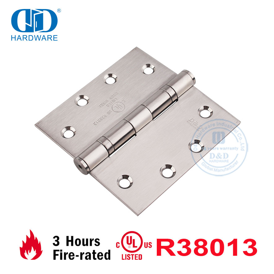 تصنيع شهادة UL الأمريكية ANSI مقاومة للحريق لنوافذ المطبخ المصنوعة من الفولاذ المقاوم للصدأ وأثاث خزانة المطبخ التجارية مفصل الباب-DDSS002-FR-4.5X4.5X3mm