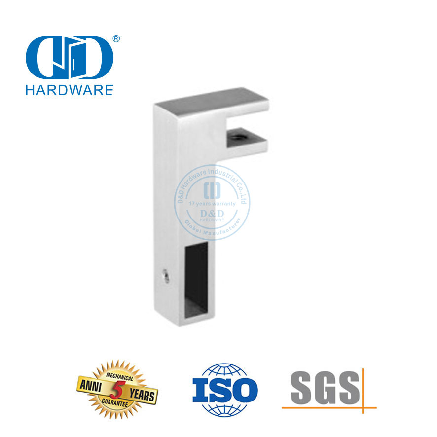الفولاذ المقاوم للصدأ الحمام دعم شريط قوس نحى زجاج الباب ملحقات الأنابيب Connector-DDSC015
