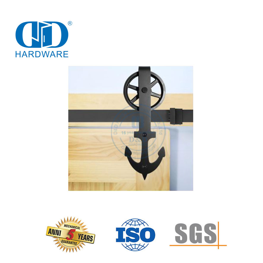 الفولاذ المقاوم للصدأ الباب الأجهزة المسار مجموعة الحديثة الداخلية الصلبة الخشب انزلاق جيب باب الحظيرة الباب Hardware-DDBD014