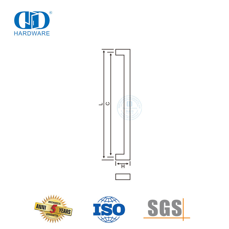 خمر أحدث المعادن اليدوية باب الحمام دش الفولاذ المقاوم للصدأ مقبض سحب -DDPH034-SB