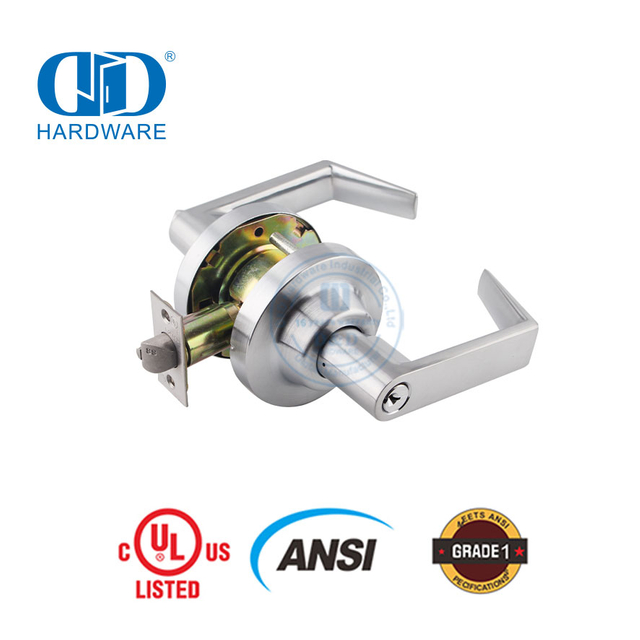 أنبوبي ANSI الصف 1 ثقب المفتاح عالي الأمان فتح سلس قابل للقفل للباب الداخلي التجاري Lockset-DDLK009