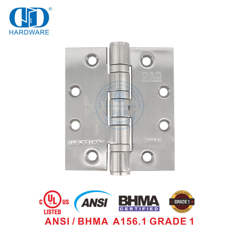 سعر المصنع UL مدرج بشهادة Bhma مقاوم للحريق من الفولاذ المقاوم للصدأ NRP مفصل باب تجاري-DDSS001-ANSI-1-4.5x4.0x4.6mm