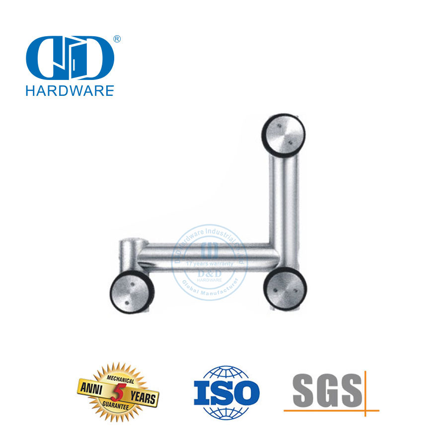 الفولاذ المقاوم للصدأ زجاج الجدار الزاوية سوينغ الباب المناسب على لوحة الزجاج المحوري Hardware-DDGP009