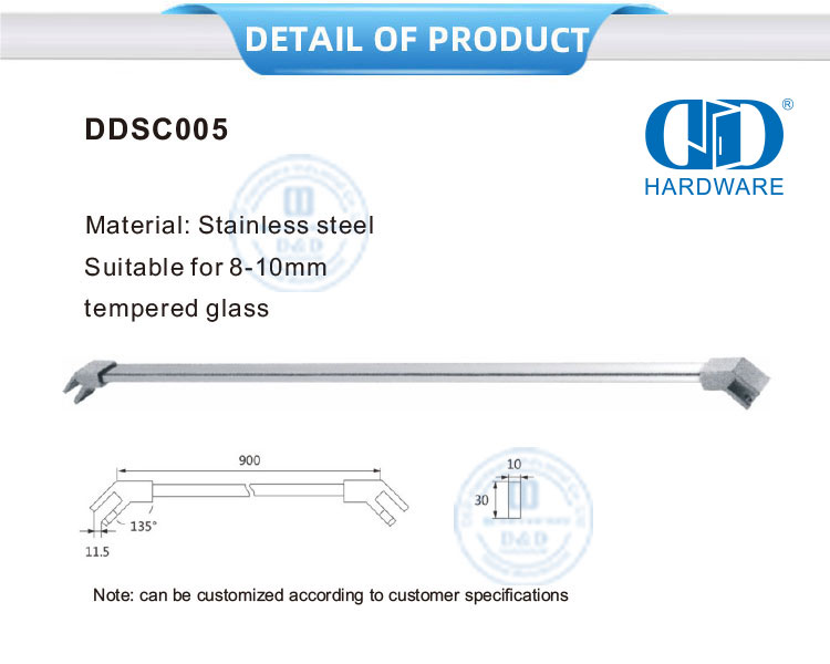 أقسام مقصورة الدش من الفولاذ المقاوم للصدأ شاشات الدش التجارية ضميمة الدش الصناعية-DDSC005