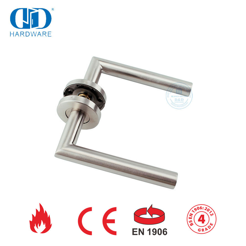 Satin Finish EN 1906 مقابض الأبواب الأمنية للأبواب المعدنية- DDTH003-SSS