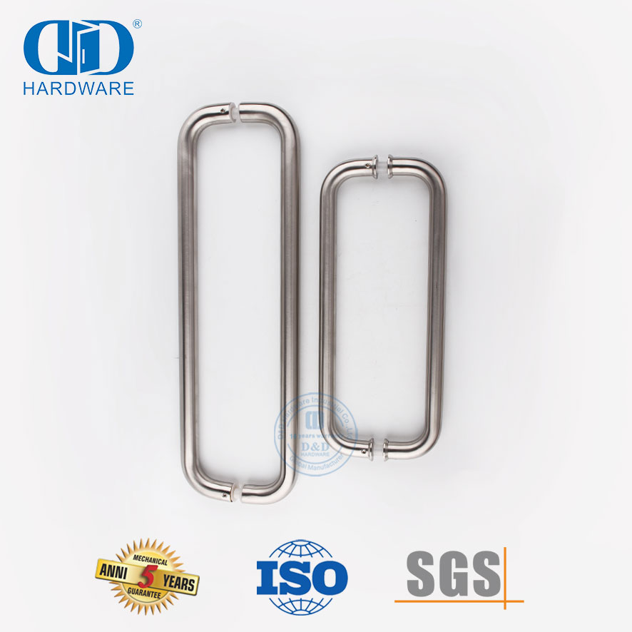 عالية الجودة أنبوب دائري H-نوع الفولاذ المقاوم للصدأ زجاج دش مقابض باب زجاجي Handle-DDPH007-SSS