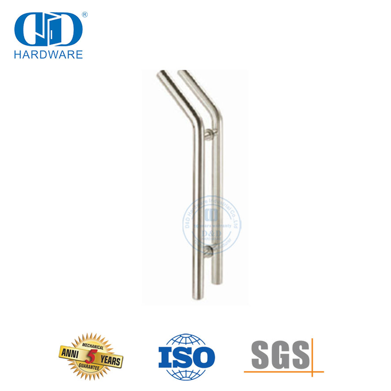 ملحقات أجهزة الحمام الفولاذ المقاوم للصدأ أنبوب زوجين سحب مقبض للباب الزجاجي-DDPH009