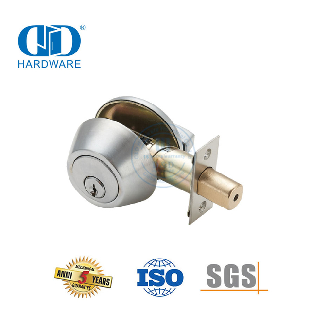 الثقيلة اسطوانة واحدة ديدبولت خارج Thunm بدوره داخل النحاس قابل للتعديل مقبض Lockset للباب الأمامي الداخلي-DDLK027