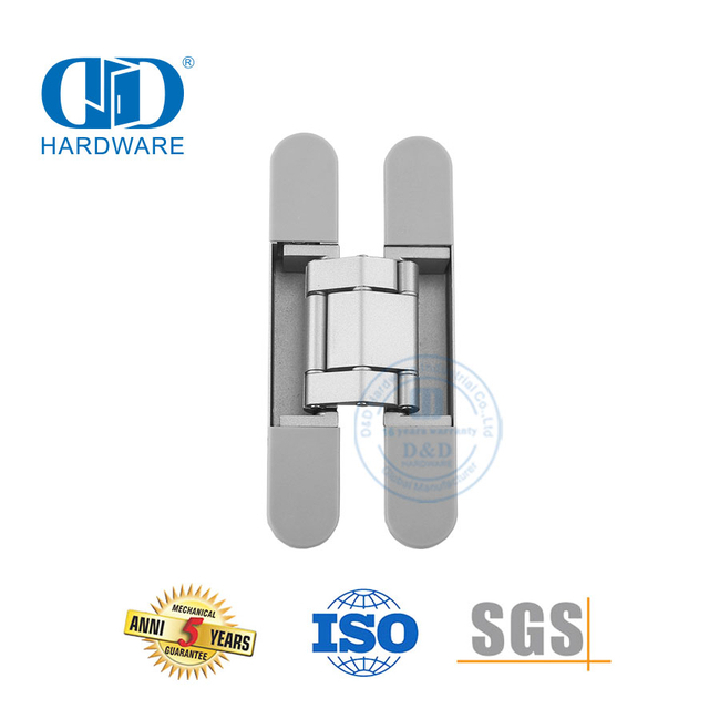 الصين مصنع سبائك الزنك 3D غير مرئية أخفى ملحقات الأجهزة المعمارية الثقيلة المحور الداخلي الباب الخارجي المفصلي-DDCH008-G40