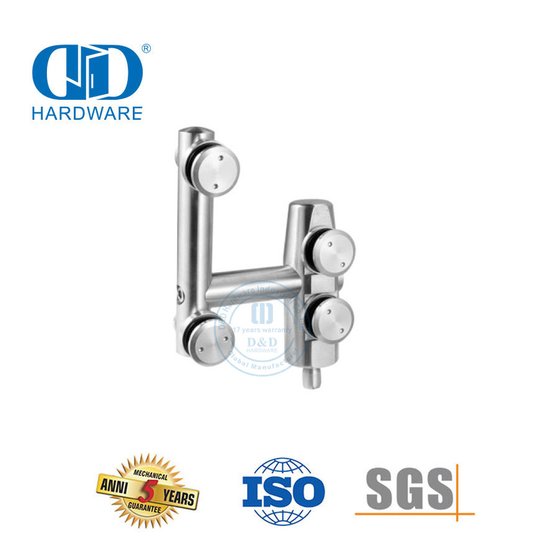 الفولاذ المقاوم للصدأ زجاج الباب المحوري الأثاث التبعي المحور العلوي انزلاق الباب Hardware-DDGP006