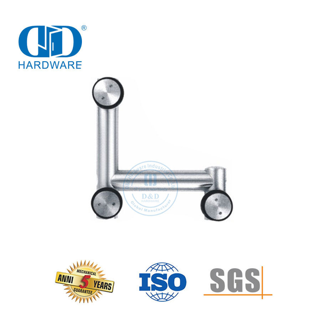 الفولاذ المقاوم للصدأ زجاج الجدار الزاوية سوينغ الباب المناسب على لوحة الزجاج المحوري Hardware-DDGP009