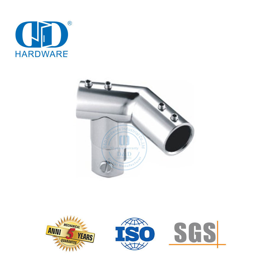 الفولاذ المقاوم للصدأ الأنابيب قابل للتعديل إلى الأنابيب مرآة الزجاج موصل الزجاج لوحة قوس موصل DDSC039