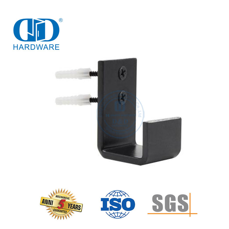 الفولاذ المقاوم للصدأ الأسود جدار جبل قابل للتعديل انزلاق باب الحظيرة الأجهزة الطابق دليل الباب السفلي الطابق دليل-DDBD087