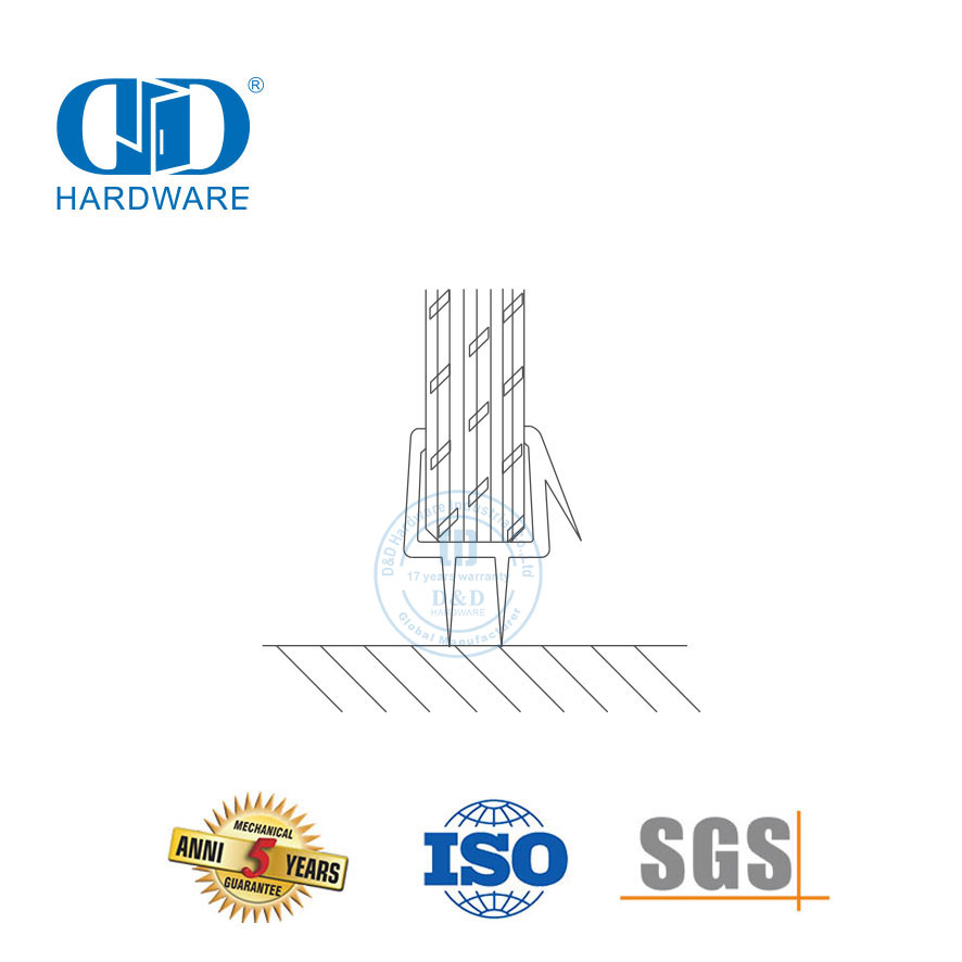 الأجهزة الزجاجية عالية الجودة PVC زجاج الباب العلوي ختم سيليكون المطاط شريط عازل دش ختم Strip-DDWS005