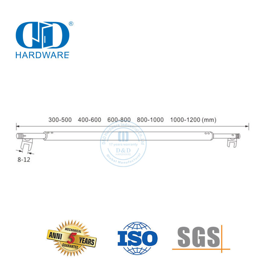 مقصورات الدش التجارية من الفولاذ المقاوم للصدأ نظام مقصورة الدش التجارية قضيب الدش الزجاجي Hardware-DDSC024