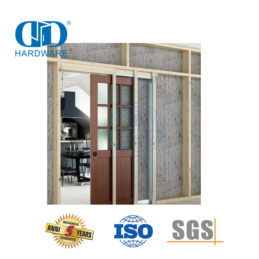 الفولاذ المقاوم للصدأ باب الحظيرة الخشب الأجهزة جيب إطار الباب الأجهزة لباب 48 بوصة Wide-DDBD062