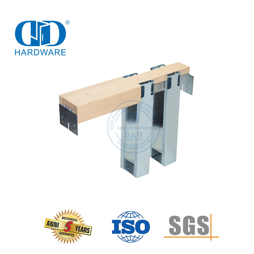 الفولاذ المقاوم للصدأ إطار باب الجيب انزلاق الباب الأجهزة خشبية باب الحظيرة الأجهزة Accessories-DDBD064