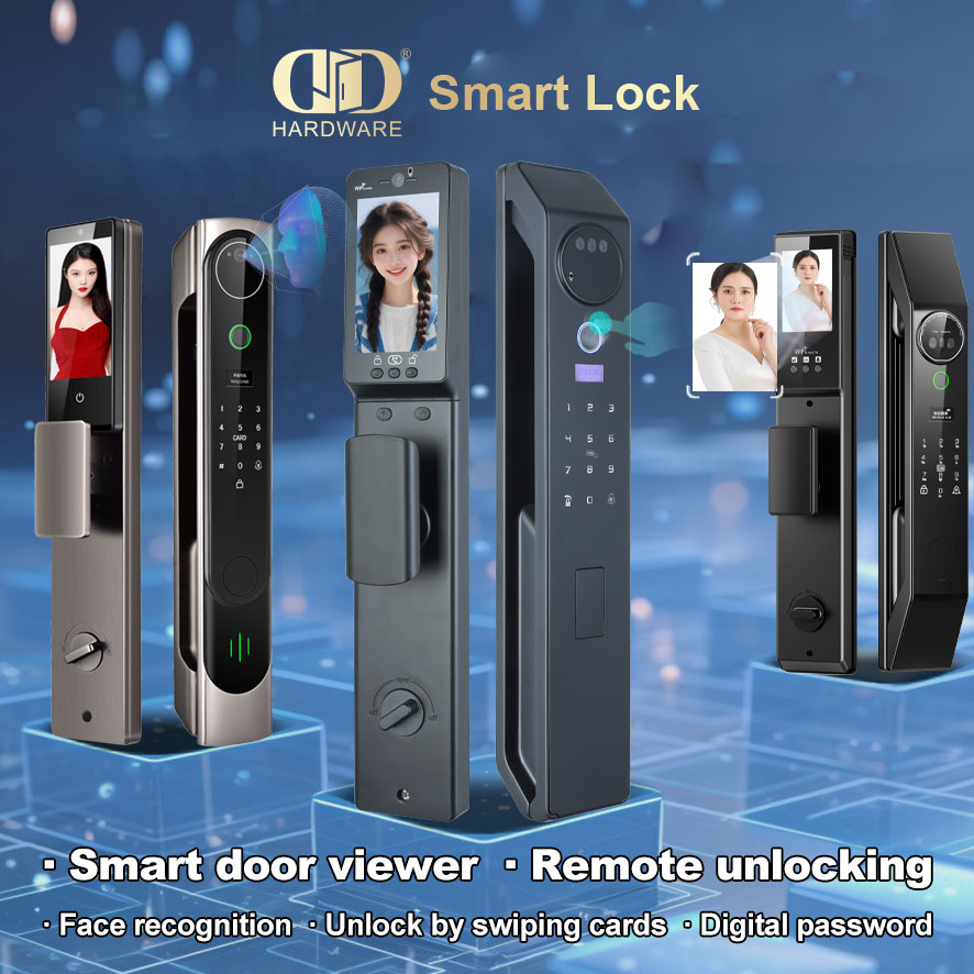أبواب خشبية أقفال بمقابض ذكية مع تطبيق WIFI بصمة الإصبع Cerradura Inteligente تعمل مع TUYA WIFI -DDDL007