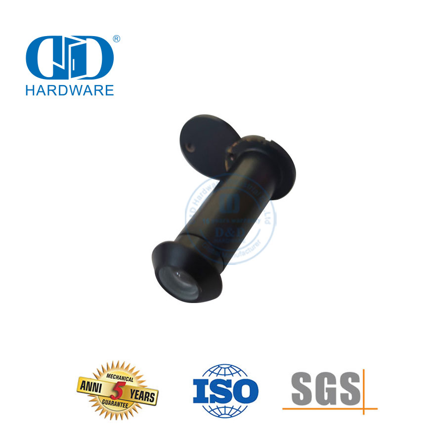 D&D Hardware 160 درجة عارض الباب الأسود مصنّع