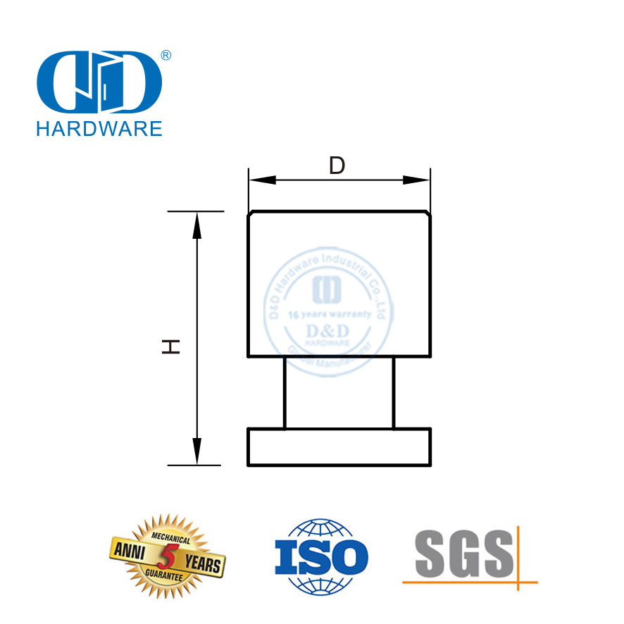 مقابض أثاث صلبة مستديرة من الفولاذ المقاوم للصدأ لخزانة درج الخزانة-DDFH046