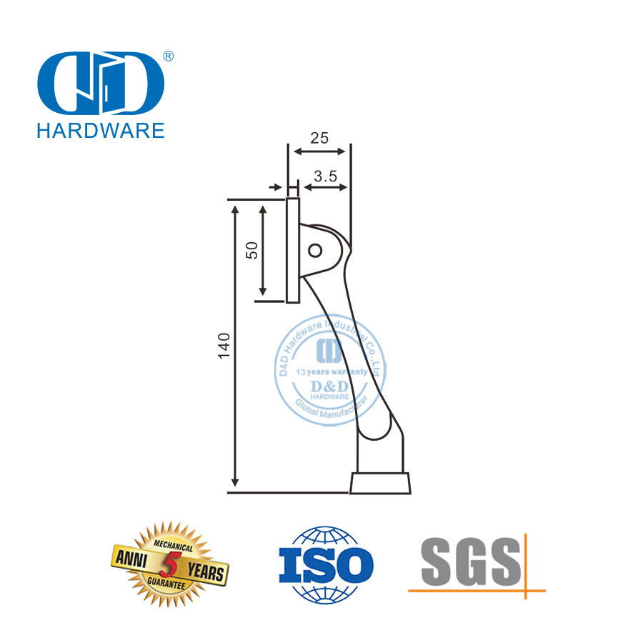 سدادة باب من سبائك الزنك للباب المزدوج-DDDS022