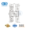 الصين مصنع SUS304 مخفي غير مرئي الأبعاد قابل للتعديل 180 درجة سوينغ باب مزدوج المفصلي-DDCH0012