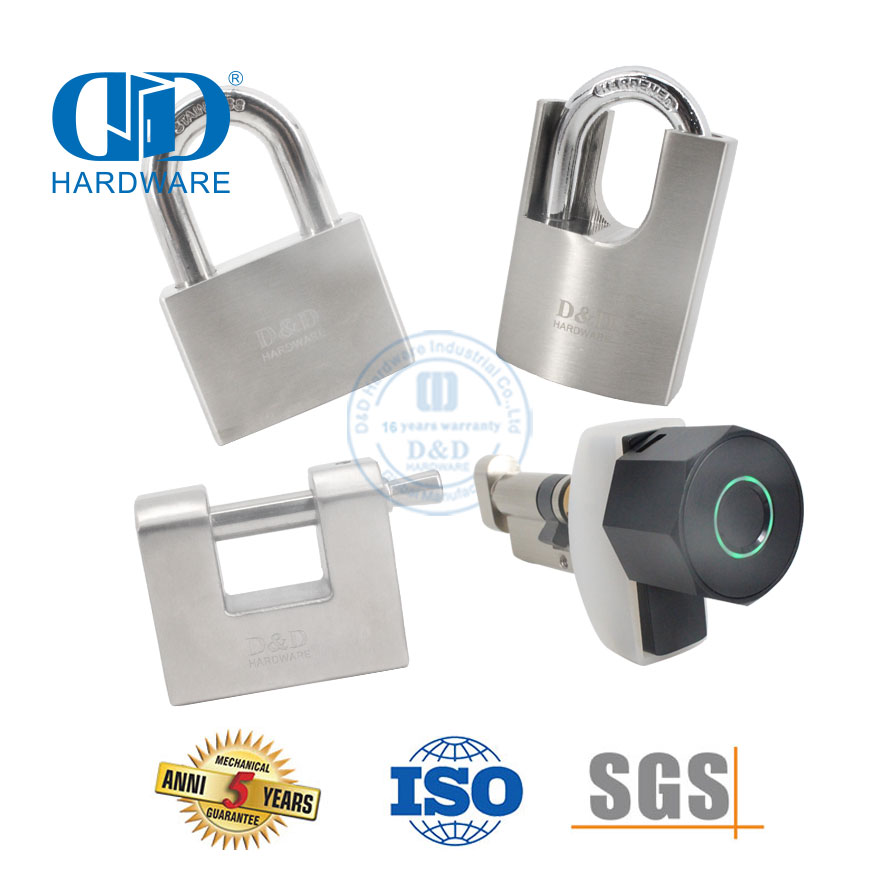 الفولاذ المقاوم للصدأ عالية الأمن وسادة قفل الجسم الثقيلة للماء مستودع بوابة الباب قفل-DDPL009