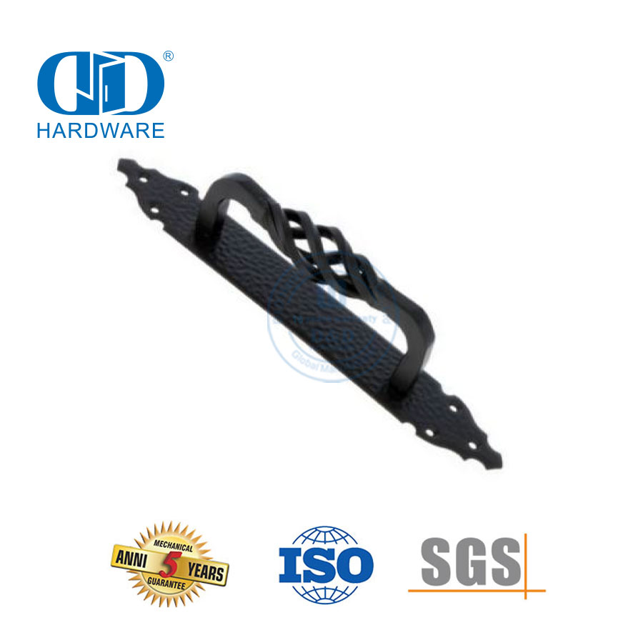 الفولاذ المقاوم للصدأ العتيقة نمط ماتي الأسود انزلاق سحب الأجهزة باب الحظيرة دفع مقبض البناء Hardware-DDBD094