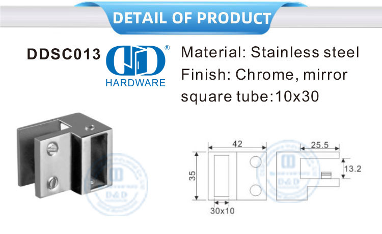 الفولاذ المقاوم للصدأ فرملس زجاج دش لوحة دش شاشات الباب التبعي-DDSC013