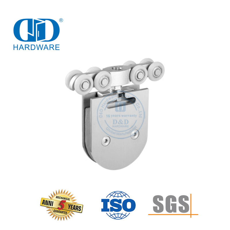 الألومنيوم باب من الفولاذ المقاوم للصدأ المشبك انزلاق الباب شماعات زجاج الباب الأسطوانة الباب المناسب لانزلاق باب واحد-DDGS133