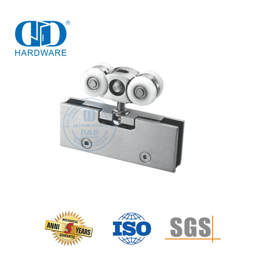 الصين الصانع الباب المشبك الفولاذ المقاوم للصدأ الحديد دش الباب الأسطوانة انزلاق الباب أنبوب الأجهزة الزجاجية للحمام-DDGS137