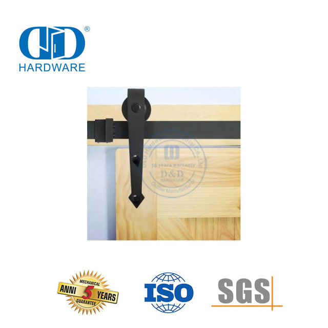 تخصيص الفولاذ المقاوم للصدأ الأسود داخلي باب الحظيرة مجموعة الأجهزة المسار باب المرآب الأجهزة التبعي-DDBD017