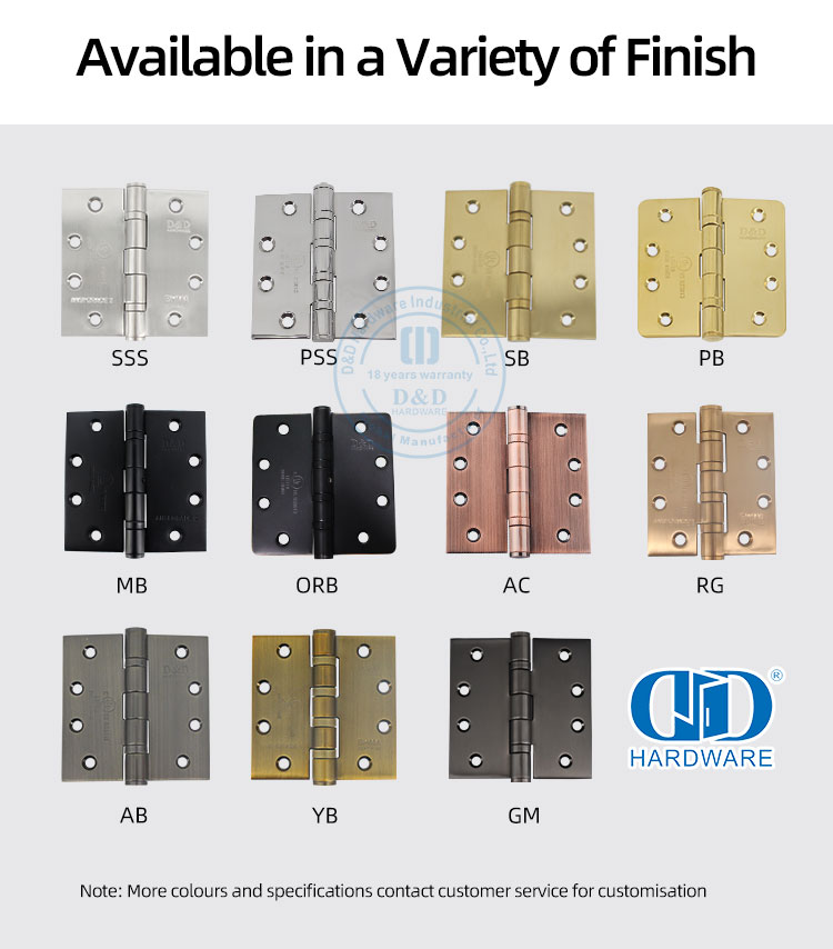 مفصلة باب دائرية واحدة من الفولاذ المقاوم للصدأ ذات زاوية مربعة واحدة-DDSS010