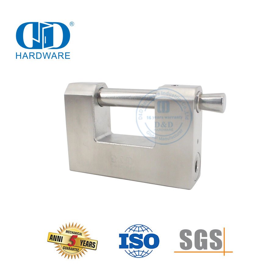 الفولاذ المقاوم للصدأ دائم دبوس بهلوان عالية الأمن غير قابل للقطع معدن خشبي الصلب الباب قفل-DDPL008-80mm