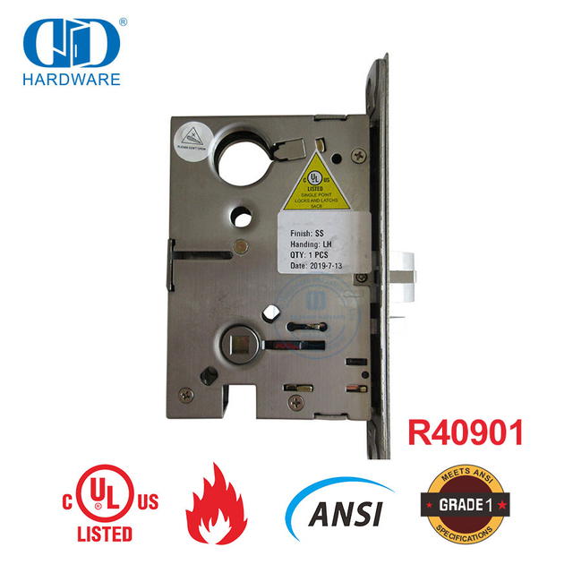 متعددة الوظائف UL المدرجة الفولاذ المقاوم للصدأ الأمريكية سلامة اسطوانة الأثاث الأجهزة الخشبية باب معدني نقر قفل-DDAL07