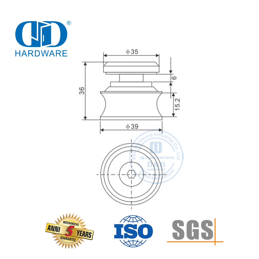 الفولاذ المقاوم للصدأ الزجاج المناسب الأجهزة الباب انزلاق الباب شنقا الأسطوانة الأجهزة المحورية لباب الحمام-DDGS109