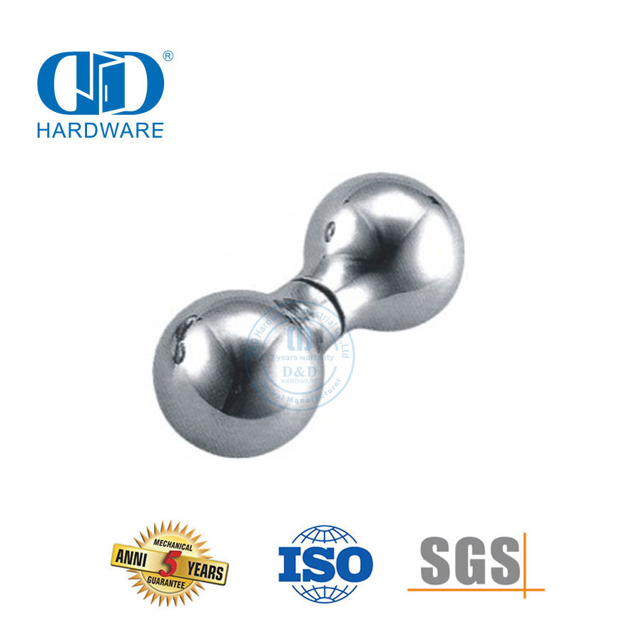 مقبض باب دش زجاجي مربع دائري سحب مقبض الباب الزجاجي من الفولاذ المقاوم للصدأ Knob-DDSK008