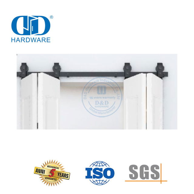 الفولاذ المقاوم للصدأ OEM مصنع باب الحظيرة الأجهزة انزلاق نظام Bifold باب للطي باب الحظيرة Hardware-DDBD026