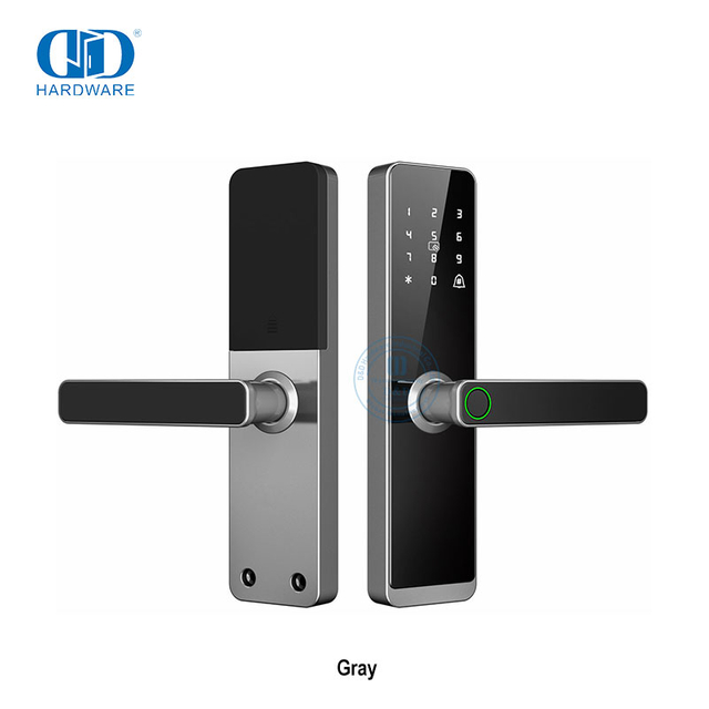 أبواب خشبية أقفال بمقابض ذكية مع تطبيق WIFI بصمة الإصبع Cerradura Inteligente تعمل مع TUYA WIFI -DDDL007